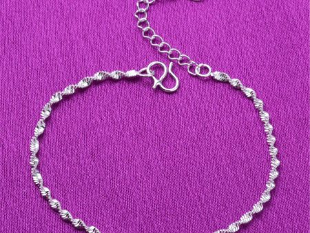 Silver-Plated Rope Chain Anklet Fashion