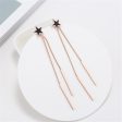 Black Acrylic & 18K Rose Gold-Plated Star Bar Tassel Drop Earrings Sale