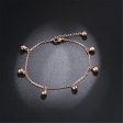 18K Rose Gold-Plated Bell Station Anklet Fashion