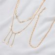 18K Gold-Plated Star Tassel Layered Pendant Necklace Hot on Sale