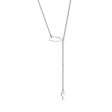 Silver-Plated Wine Lariat Necklace on Sale