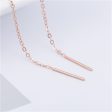 18K Rose Gold-Plated  Can T Live Without  Hoop Threader Earrings For Cheap