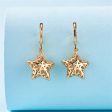 18K Gold-Plated Filigree Star Huggie Earrings Supply