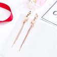 18K Rose Gold-Plated Frosted Fox Drop Earrings Supply