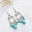 Turquoise & Silver-Plated Bird Teardrop Earrings For Discount