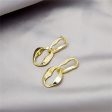 18K Gold-Plated Abstract Interlocked Oval Drop Earrings Online Hot Sale