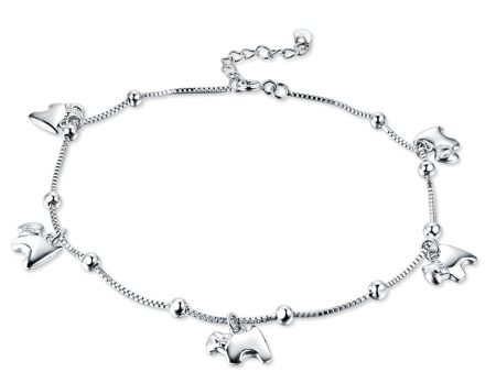 Sterling Silver Horses Charm Anklet Online Hot Sale