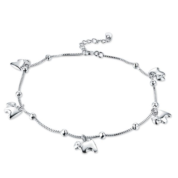 Sterling Silver Horses Charm Anklet Online Hot Sale