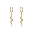 18K Gold-Plated Snake Huggie Earrings Supply