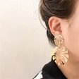 18K Gold-Plated Palm Leaves Drop Earrings Online Sale