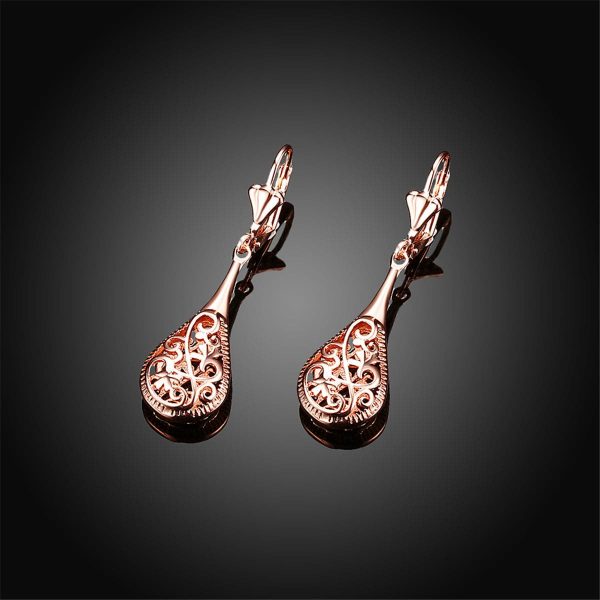 18K Rose Gold-Plated Long Drop Earrings Online Hot Sale