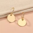 18K Gold-Plated Circle Huggie Earrings on Sale