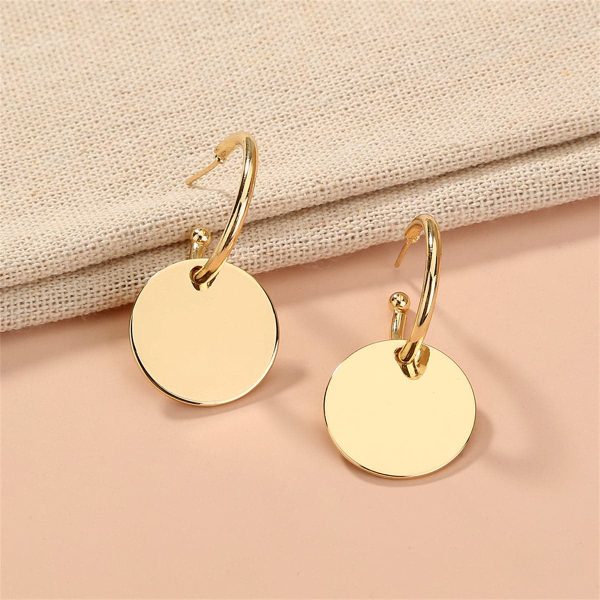 18K Gold-Plated Circle Huggie Earrings on Sale