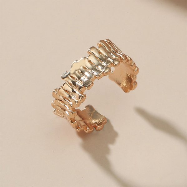 18K Gold-Plated Stacked Bar Ear Cuff on Sale