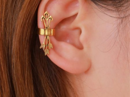 18K Gold-Plated Arrow Quiver Ear Cuff Sale