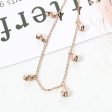 18K Rose Gold-Plated Bell Station Anklet Fashion