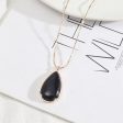 Black Quartz & 18K Gold-Plated Drop Pendant Necklace Online