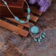 Turquoise & Silver-Plated Tassel Pendant Necklace Discount