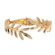 18K Gold-Plated Rattan Bypass Bangle Online now