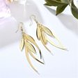 18K Gold-Plated Leaves Drop Earrings on Sale