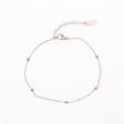 18K Rose Gold-Plated Beaded Station Bracelet Cheap