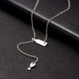 Silver-Plated Wine Lariat Necklace on Sale