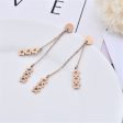 18K Rose Gold-Plated Linking Star Tassel Drop Earrings For Discount