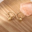 18K Gold-Plated Knot Huggie Earrings Hot on Sale