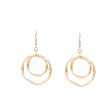 18K Gold-Plated Stacked Twist Hoop Drop Earrings Fashion