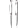 Silver-Plated Pin Tassel Drop Earrings Hot on Sale