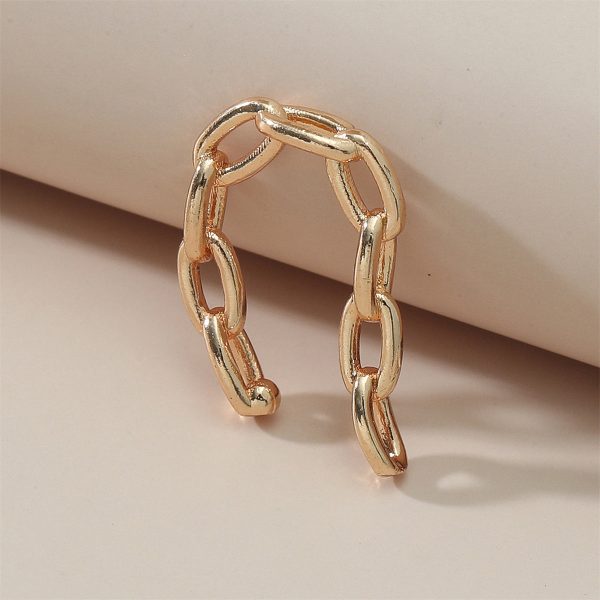 18K Gold-Plated Thin Cable-Chain Ear Cuff Online