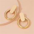 18K Gold-Plated Tube Circle Drop Hoop Earrings Online