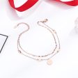 18K Rose Gold-Plated Coin Layer Anklet on Sale