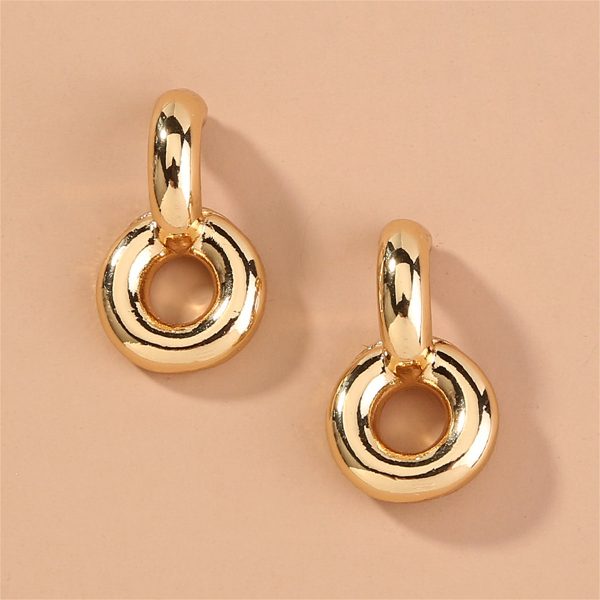 18K Gold-Plated Doughnut Drop Earrings Online Hot Sale