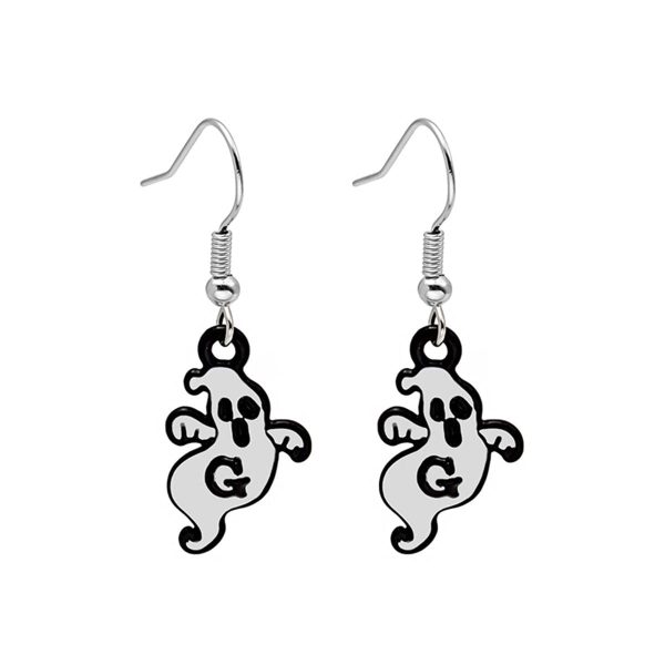 Black & White  G  Ghost Drop Earrings Fashion