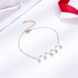 18K Rose Gold-Plated Crown Charm Anklet For Discount