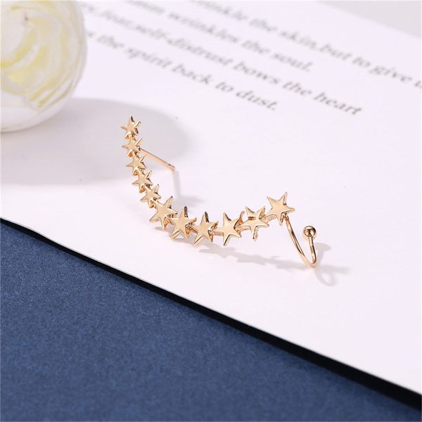 18K Gold-Plated Star Ear Climber Online Sale