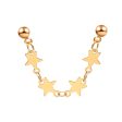 18K Gold-Plated Star Chain Ear Cuffs For Cheap