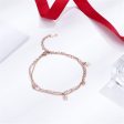 18K Rose Gold Chinese Letter Charm Layer Anklet For Discount