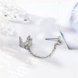 Silver-Plated Heart Crown Chain Ear Cuff For Sale