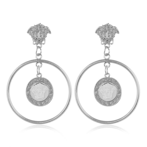 Silver-Plated Figure Drop Earrings For Discount