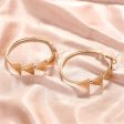 18K Gold-Plated Triangle Quartet Hoop Earrings For Discount