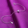 Silver-Plated Frosted Bead Charm Anklet Supply