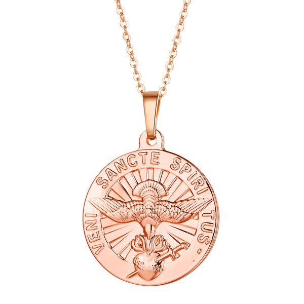 18K Rose Gold-Plated German Coin Pendant Necklace For Discount