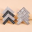 Black & White Cubic Zirconia & Silver-Plated Arrow Stud Earrings Discount