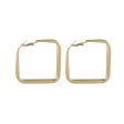 18K Gold-Plated Open Square Hoop Earrings Online