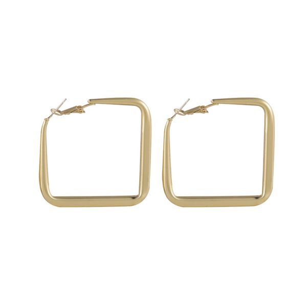 18K Gold-Plated Open Square Hoop Earrings Online