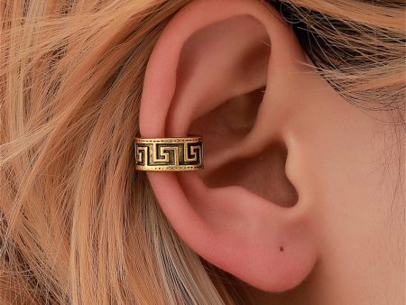 18K Gold-Plated Geometric Great Wall Ear Cuff For Cheap