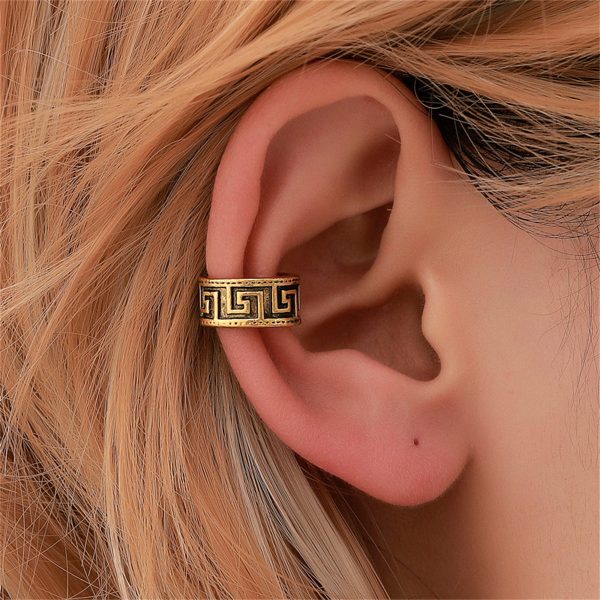 18K Gold-Plated Geometric Great Wall Ear Cuff For Cheap