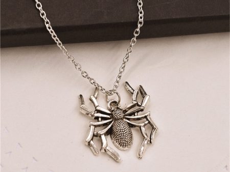 Silver-Plated Spider Pendant Necklace Online